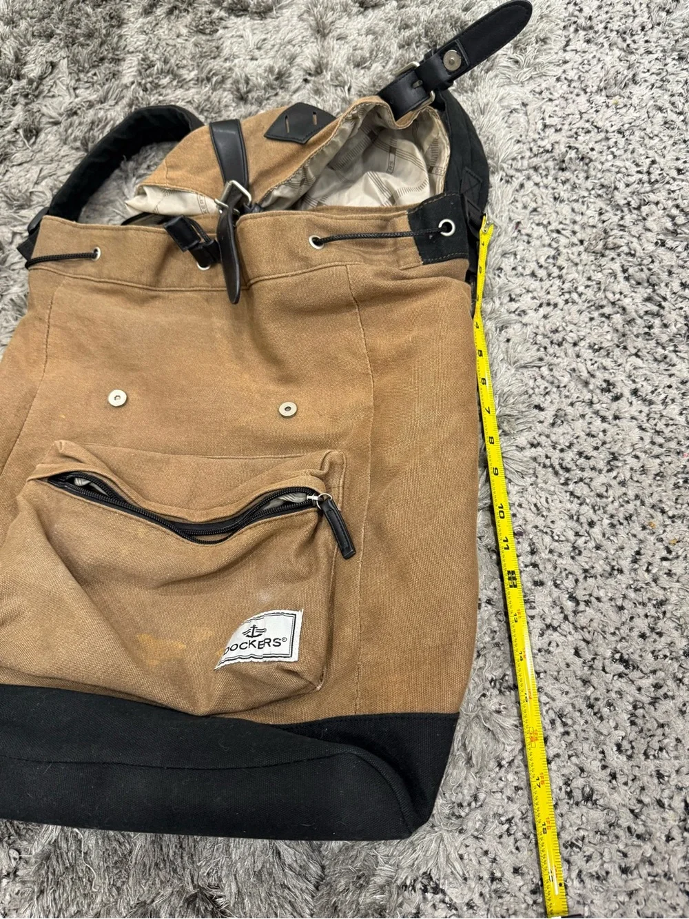 Dockers Canvas Backpack Travel Casual Hiking Camping Bag